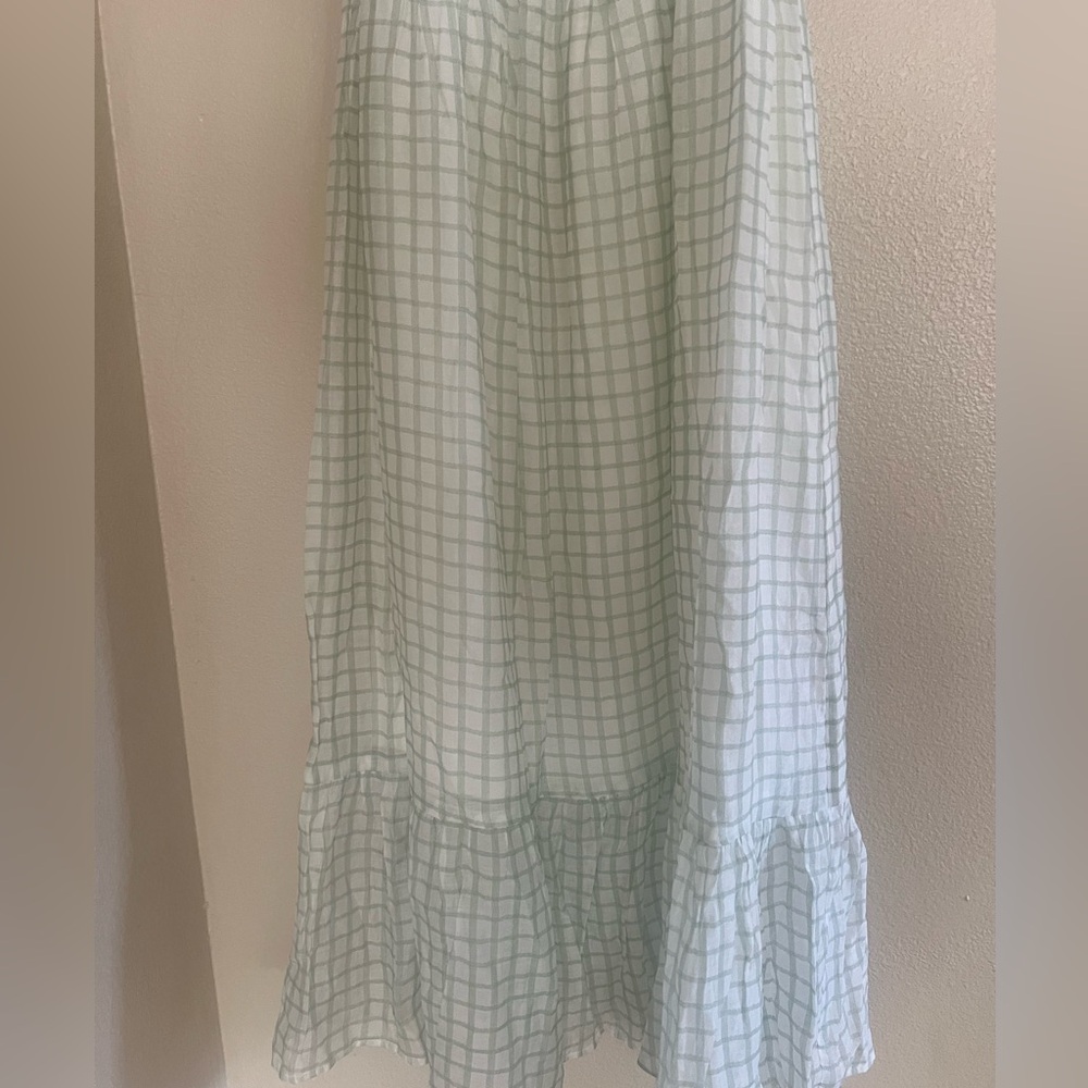 MINKPINK Women’s Light Green Check Oxley Midi Dress - Picture 9 of 12
